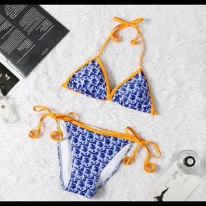 Blue/orange two piece set